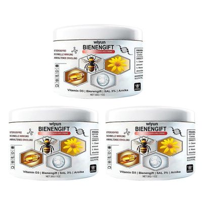 1/3/5 kpl Bee-Venom Psoriasises -voide, ihon punoitusta lievittävä kutinaa ehkäisevä voide kaikille ihotyypeille Bienengift 5pcs