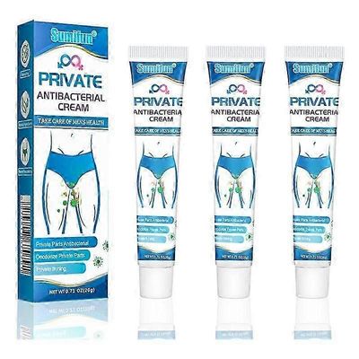 "3kpl miesten kutinaa ehkäisevä voide, yksityinen osahoitovoide, antibakteerinen, kutinaa ehkäisevä deodoranttivoide 20g"