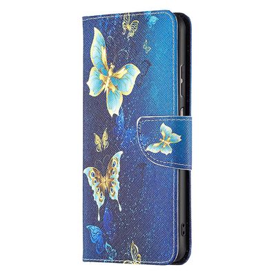 Gangxun Kompatibel med Samsung Galaxy A23 5g case mønster magnetisk beskyttelsesdæksel Guld sommerfugl