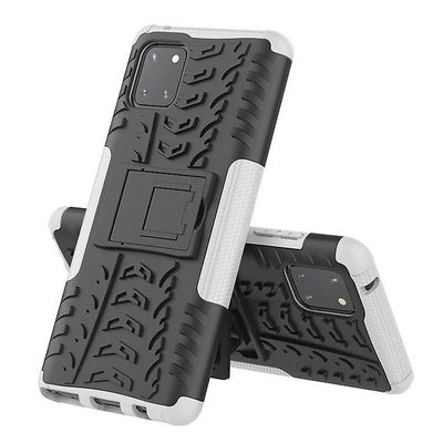 Stødsikker rustning sag for Samsung note10 lite/m60s/a81 med støttefod all inclusive dække hvid rpc1809