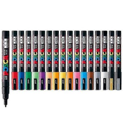 1kpl Uni Posca PC-3m maalimerkki - erittäin hieno luodinkärki 0,9-1,3mm taidemerkkikynät vesipohjaiset 24 väriä saatavilla - Art Markers - Glitter ...