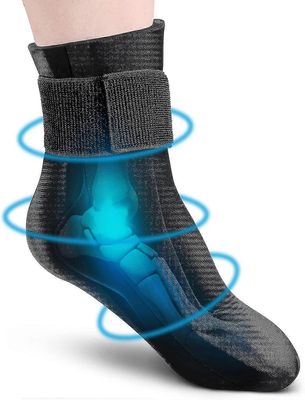 Uudelleenkäytettävä geelikylmähoitosukka kuumalle & Kylmähoito, nilkan jalkaterän jääpakkauskääre vammoihin, välitön kivunlievitys akillesjännetule...