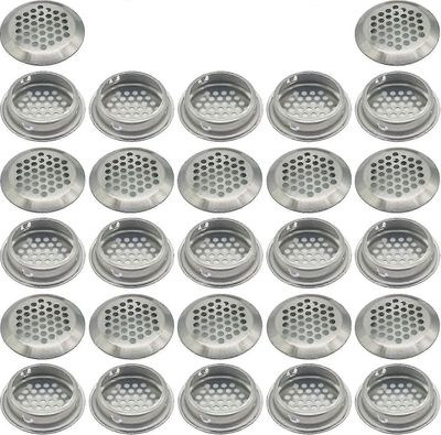 27 kappaletta 35mm ruostumattomasta teräksestä valmistettu tuuletusritilä pyöreä verkko hengitys | Keittiökalusteisiin Ruostumattomasta teräksestä ...