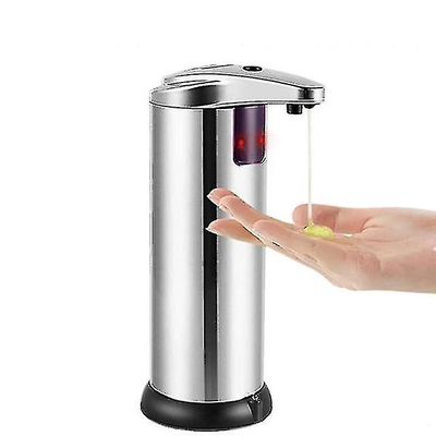 Sæbe dispenser rustfrit stål automatisk flydende sæbe dispenser Smart Sensor 250ml håndvask