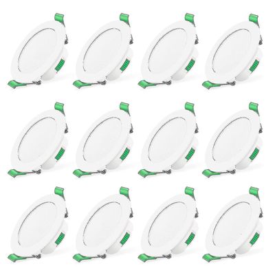 12 stk 7w hvit led downlight innfelt taklampe Slim Spot Light