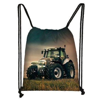Leiki maatilalla Traktori Tulosta reppu Teini Pojat Tytöt Reppu Naiset Kiristysnyöripussit matkalle Lasten kirjalaukku Kengänpidike skdtractor04cw