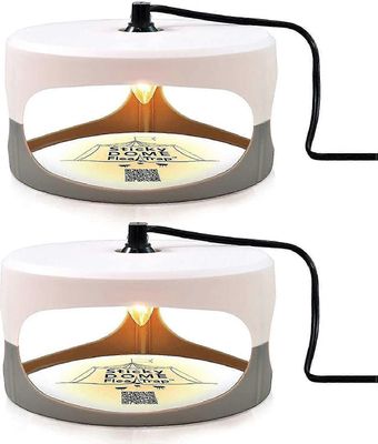 Sticky Dome Flea Trap, jossa on 2 tahmeaa levyä. Hajuton, myrkytön, luonnollinen hyönteisloukku, turvallinen sisäkäyttöön, lapset ja lemmikit (valk...