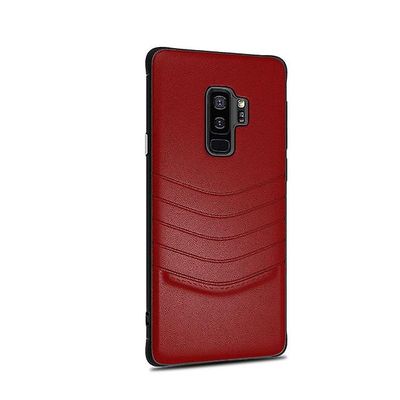 AIR Samsung Galaxy S10 / S10 Plus blødt stødsikkert læderetui - rød