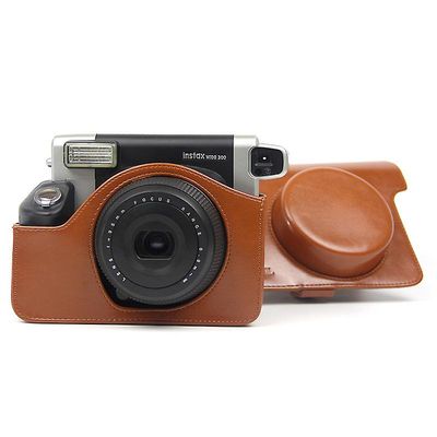 Fujifilm Instax Wide 300 Instant Camera Case, Quality Pu Leather Carry Bag, 5 färger - rosa, brun och svart Bred 300 Brun