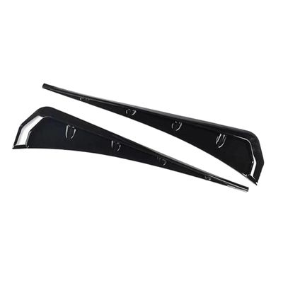 2x bilfender side ventilationsåbninger Auto udvendigt tilbehør Universal Fender klistermærker blank sort 37.5cmx9.5cm