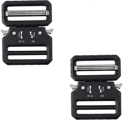 Linkrunning 2 pakkausta sotilasluokan raskaaseen käyttöön tarkoitetut mustat sinkkiseoksesta valmistetut taktiset vyösoljet kaksinkertaisella metal...