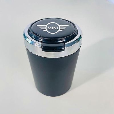 Tuhkakupit Auton savuketuhkakuppi kannella LED-valolla kannettava irrotettava sopii Mini Cooper One S JCW R55 R56 R57 F56 F54 R58 musta