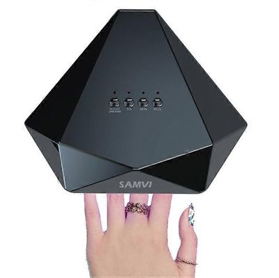 SAMVI 48W älykäs timanttikynsilamppu kaksinkertainen valonlähde infrapunatunne nopeasti kuivuva kynsien valohoitokone, EU-pistoke