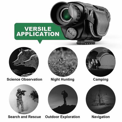 Suren Night Vision monokulært digitalt kamera med videoafspilning til jagt og dyreliv-sort