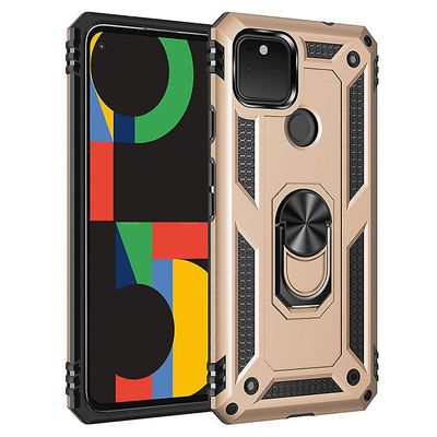 Shockproof rustning sag til google pixel 4a 5g med støttefod all inclusive dække gyldne rpc2840