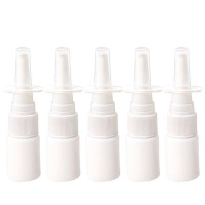 10 stk 10 ml sprayflaske påfyllbar plast tåke nesespray hvit