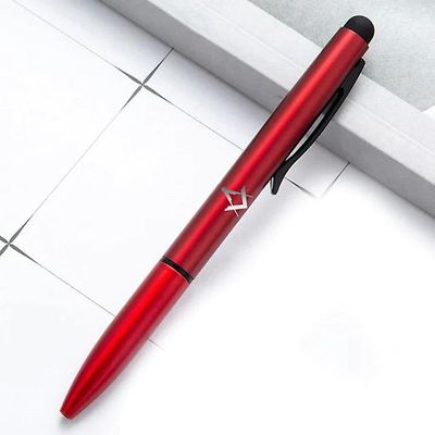 Bricks Masons Gratis gravering multifunktion metal touch frimurerisk pen - (flere farver / bilag) Vin rød