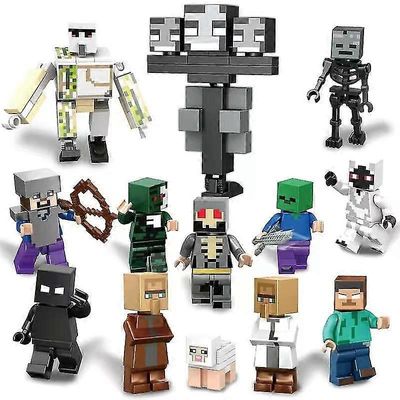 Bysion Minecraft Fit Lego -nuken palapelin palat, jotka sopivat hahmojen rakentamiseen Minecraft-sarjan sarja 12
