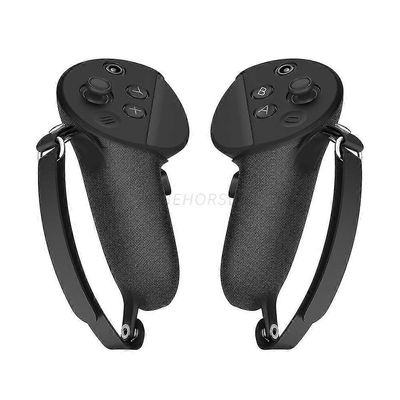 Meta Quest Pro VR -ohjaimen lisävaruste, jossa on täysi silikonisuojakuori ja säädettävä PU-nivelhihna Black