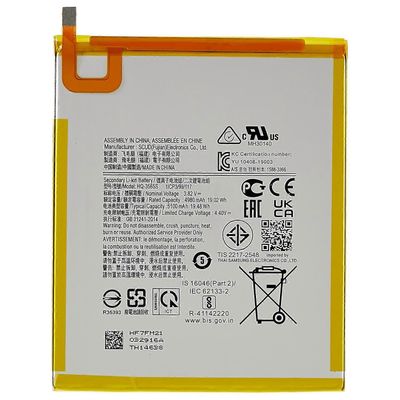 Samsung Galaxy Tab A7 Lite 8.7 tuuman 4.40 V 4980 mAh Li-ion polymeeriakun kokoonpano-osa