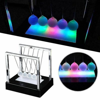Newtons Led Light Up Ball Kinetic Energy Cradle Home Science Lelut Peli Lahja