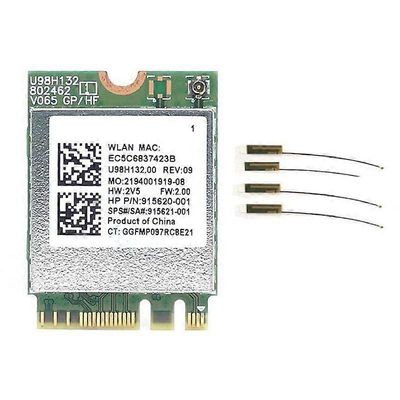 RTL8821CE 802.11AC 1X1 Wi-Fi+BT 4.2 -yhdistelmäsovitinkortti 915621-001 langaton Netowrk-kortti ProBookille Vihreä Valkoinen