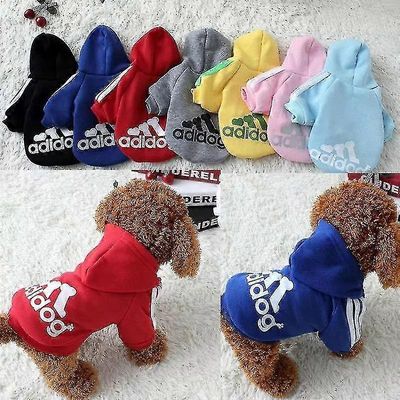 Koiranvaatteet Adidog 2022 Uusi talvi Lemmikkivaatteet Pienet ja keskisuuret koirahupparit Pentu Vaatteet Collegepaita Punainen 5Xl 14*18kg