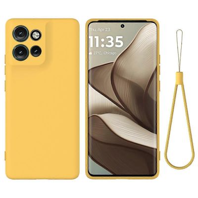 Motorola Edge 50 Neo 5G -kotelolle nestemäinen silikoninen naarmuuntumista estävä puhelimen kansi käsihihnalla Monivärinen Style C