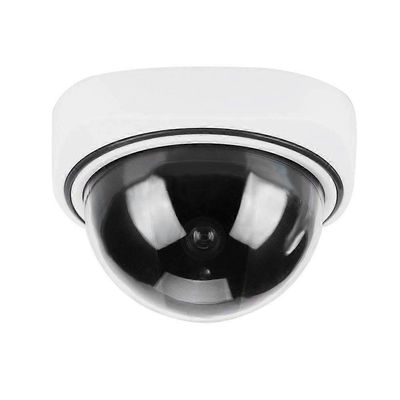 Augro Dummy väärennetty turvakamera, sisä- / ulkonukke Dome CCTV -kamera Väärennetty turvakamera merkkivalolla
