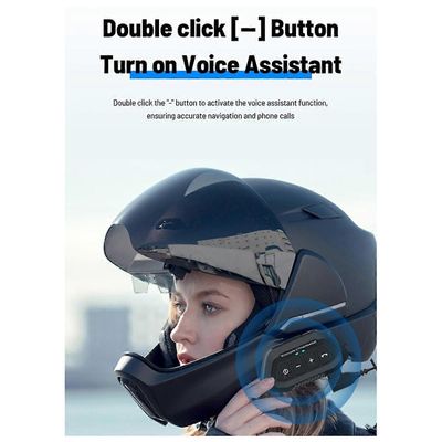 Uusi moottoripyöräkypärä Bluetooth-kuuloke vedenpitävä kuulokemikrofoni melunvaimennus langaton handsfree-laite IP67 Black