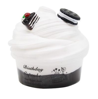 Handuo Slim Non Sticky Fødselsdagskage Præfabrikeret Slime DIY Mudder Stress Relief hvid