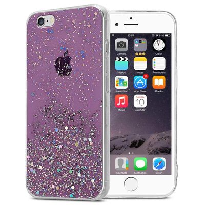 Apple iPhone 6 PLUS / 6S PLUS -kotelo puhelimen kansi TPU-kotelo - läpinäkyvä glitterillä Vaaleanpunainen glitterillä
