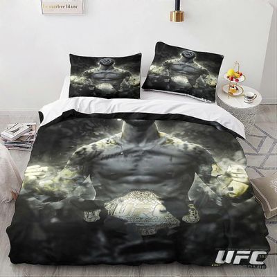 Kerota UFC MMA pussilakana - Fighter vuodevaatteet D kuvio vetoketjulla - mikrokuituiset lasten pussilakanasetit, joissa on Single135x200cm