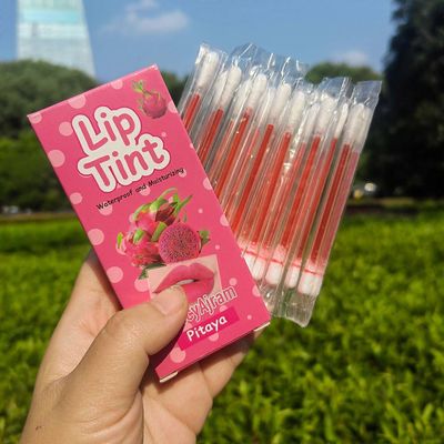 unbrand Lip Tint Cotton Swab, 20 kpl vedenpitävä tarttumaton puuvillapyyhe huulipuna Pitkäkestoinen mattahuulikiillon applikaattori Rose Red