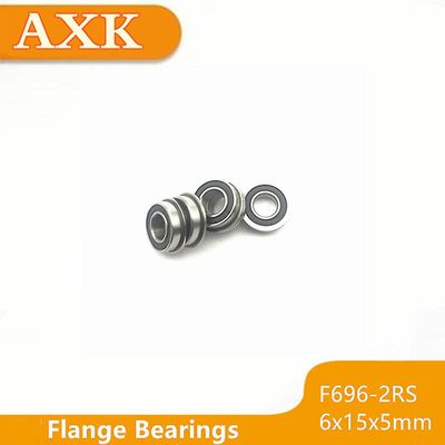 Real Top Fashion F696-2rs Leje 6x15x5mm ( 10 stk ) Abec-3 Miniature Flanged F696rs Kuglelejer Rf-1560dd