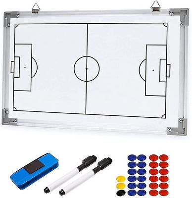 Magnetisk bærbar fodbold coaching bord. Fodbold Træning Pro Dobbeltsidet Whit