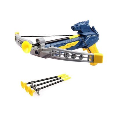 West&month Lasten leluvarsijousiammuntasetti, leluvarsijousisarja jousiammuntakohde kolmella imukuppinuolella, (sininen