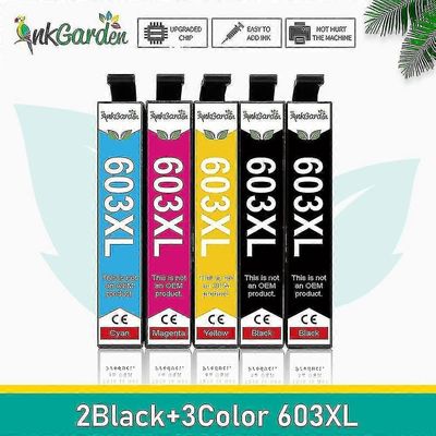 Inkgarden 603XL 603 XL -yhteensopiva kasetti Epson T603 Expression Home XP-2100/XP-2105/XP-3100/XP-3105/XP-4100/XP-4105 5 kpl