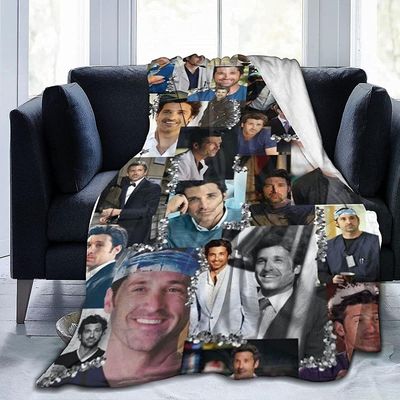 Patrick Dempsey Hjem Innredning Teppe Dorm for Bed Sofa Dorm Office Camping Traveling -U446 50x40in 125x100cm