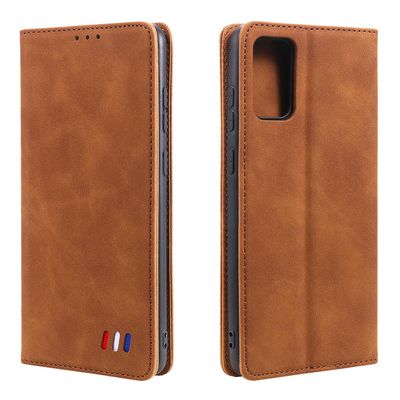 Etui til Samsung Galaxy S20 Plus Cover Magnetic Closure Wallet Book Flip Folio Stand View Læder cover Stødsikker - Brun