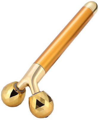 Linkrunning Ansigtsmassagerrulle, 24k Golden Pulse ansigtsrulle 3D elektrisk og T-formet arm øje næsehovedmassager Som vist As shown