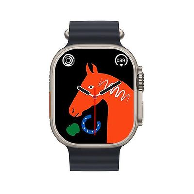 Smart Watch T900 Ultra 49mm Nytt i Smart Watch 8 Ultra Menn Kvinner Smartklokke Bluetooth Call Vanntett klokke 8 Trådløse ladinger Svart Original Box