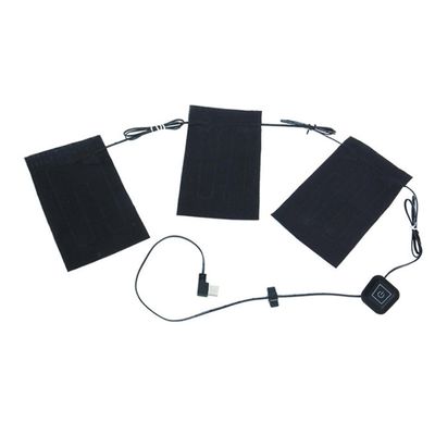 Niutu0 Elektrisk USB-västjacka Kläder Värmedyna Värmare Vinter Varm Termisk Uppvärmning 3PCS