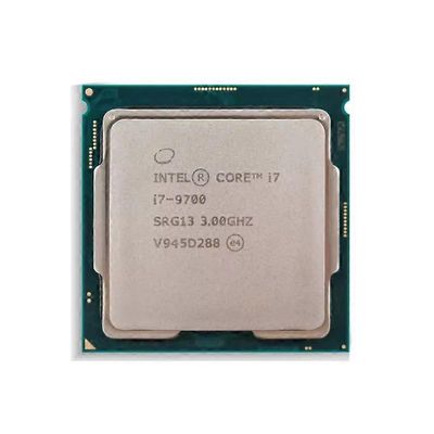 Core i7-9700 -suoritin - kanta LGA 1151, 8 ydintä, 8 säiettä, 3,0 GHz, 12 Mt, L3-välimuisti, 65 W.