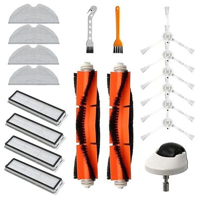 19 piece tilbehør kit til Dreame D9 dele 1 hovedbørste, 6 sidebørster, 4 filtre, 4 klude