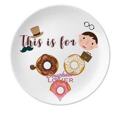 Doughnut Tre vestlige Dessert Food Far Dessert Plate Dekorative Porcelæn 8 tommer Dinner Home