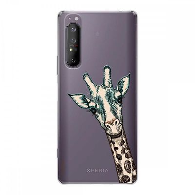 Crazy Kase Hull Til Sony Xperia 1 Ii I Silikone Fleksibel 1 Mm, Giraf Hoved
