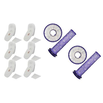 6pack filtre til Shark Rocket Deluxepro Truepet Vakuum Hv319q, Hv320, Hv321 &4pcs For Dyson Rear Filter Dc41 Dc65 Dc66