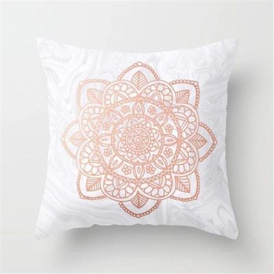 Varychmoo Rose Guld pudebetræk Soveværelse Square Pude cover sofa decors Lyserød Q