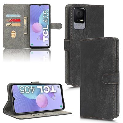 Deksel til Tcl 408 RFID Blocking Flip Cover Magnetic Wallet Kompatibel med Tcl 408-deksel Svart